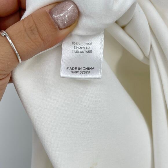 Lovers and Friends | Galleria Gown in White Off Shoulder Ponte Maxi Dress M - Picture 16 of 16